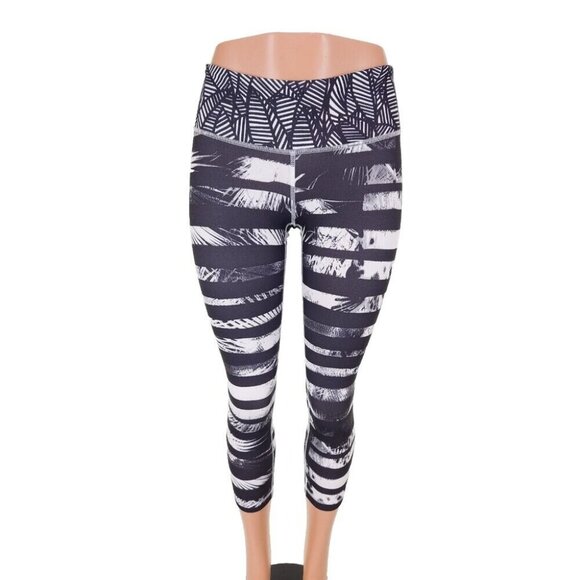 Lululemon Wunder Under Crop II *Full-On Luon 4 Shady Palms Banana Leaf Gingham - Picture 1 of 11